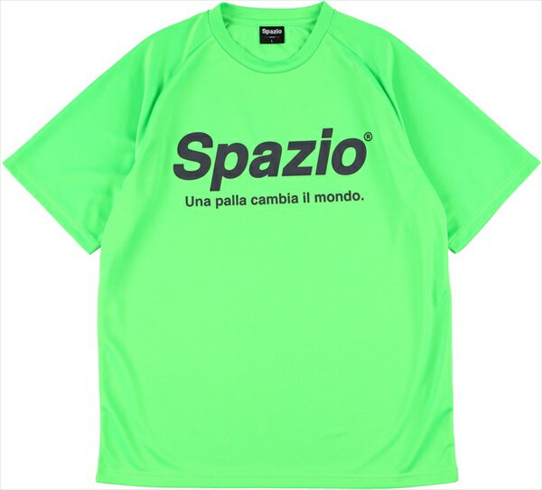 【代引不可】SPAZIO（スパッツィオ） GE0781-167サッカー フットサル プラクティスシャツ Spazioプラシャツ ネオングリーン GE0781