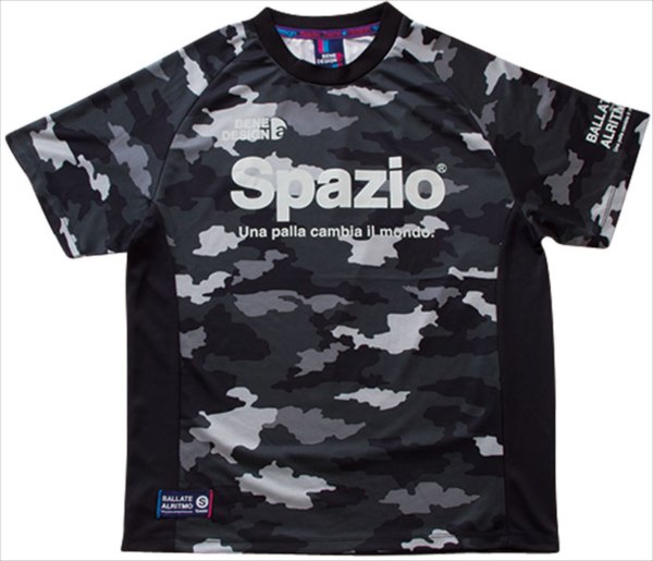 【代引不可】SPAZIO（スパッツィオ） GE0360-02カモフラプラシャツ ブラック GE0360 フットサル