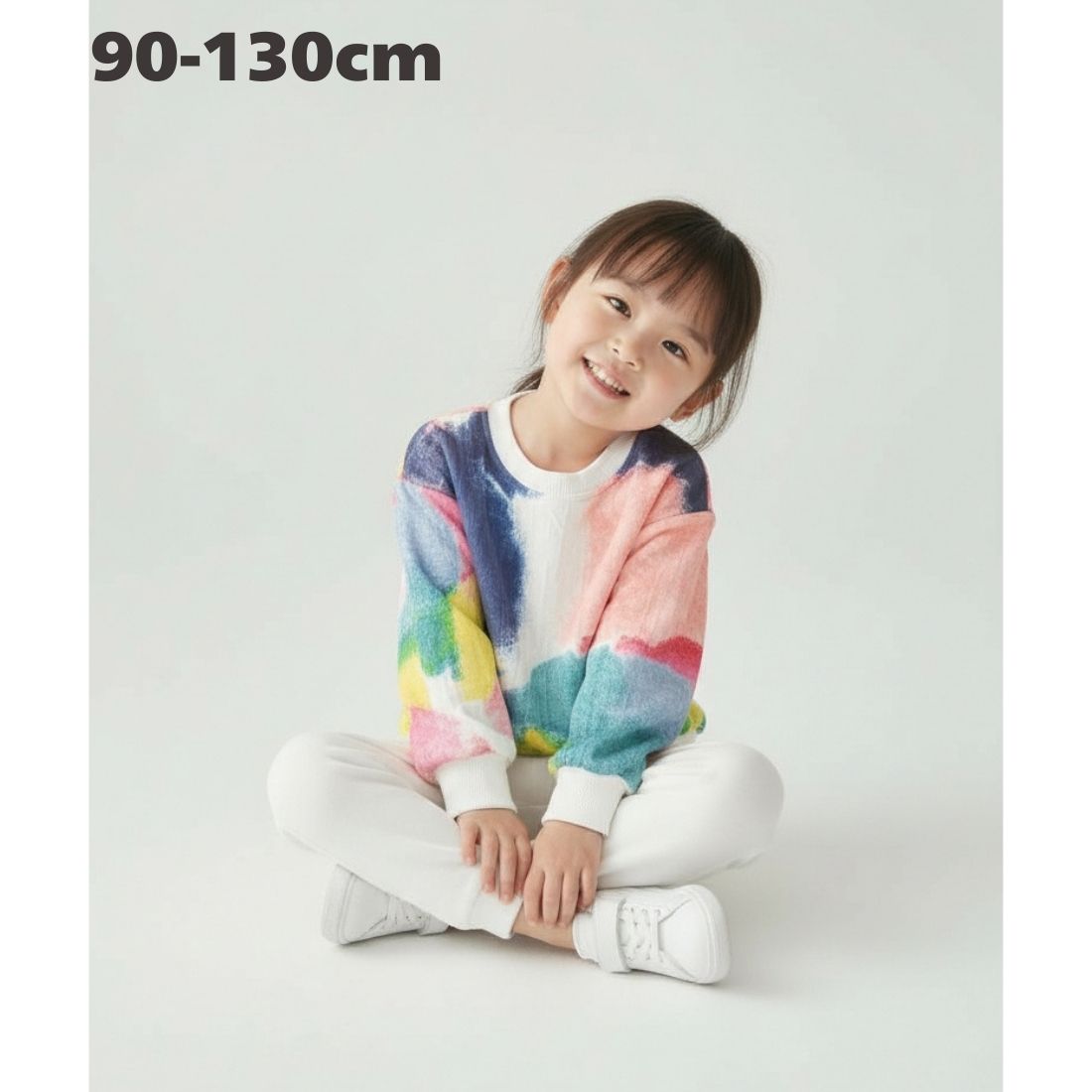 Trainer - カラフル 型押し 長袖 トレーナー エンボス キッズ ベビー服 男の子 女の子 綿混 春 秋 カジュアル お出かけ かわいい 韓国子供服 90cm 100cm 110cm 120cm 130cm