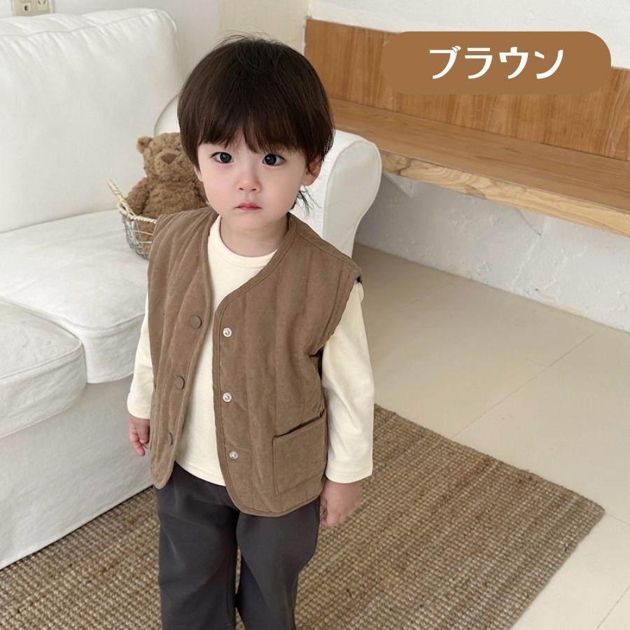 中綿 ベスト ジャケット ライトアウター 秋 冬 韓国子供服 ボーイズ ガールズ ナチ...