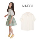 MINIROI限定★3点で1000円オフ★【レビューで選べる豪華ノベルティ!】MINIROI ホワイト 襟あり ブラウス 女の子 ガールズ 春夏 バルーン袖 綿100% おしゃれ トップス 小学生 中学生 おすすめ 韓国風子供服 110cm 120cm 130cm 140cm 150cm