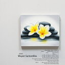絵画 バリ絵画 アートフラワー42g 花 アクリル絵画 プルメリア フランジパニ リゾート絵画 アジアン絵画 アジアンアート パネルアート モダンアート アート...