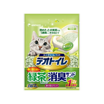 1週間消臭・抗菌デオトイレ 飛び散らない緑茶成分入り消臭サンド 2L コンビニ受取対応商品
