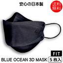 不織布 マスク 日本製 立体 BLUE OCEAN 3D MASK マスクFIT 5枚入り在庫限り 送料無料 3層構造 使い捨てマスク mask ますく フェイスマスク ウイルス飛沫対策 ふつうサイズ 不織布マスク 花粉症対策 風邪予防 大人 防護 防塵 男女兼用 ホワイト 日本製 ネコポス対応