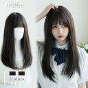 フルウィッグ かつら ウィッグ ロング ストレート ウイッグ 自然 調節ゴム お人形 かわいい 耐熱 通気性抜群 ロング ブラウン ブラック ロング ウィッグ ...