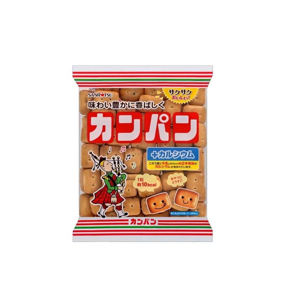 ビスケット商品紹介 小麦粉などの原料を3段階にわたり長時間熟成発酵させ、遠赤外線オーブンでじっくり焼き上げました。こんがり香ばしいおいしさと豊かな胡麻の風味が活きています。朝食、軽食やおやつとしてお楽しみください。1袋（180g）に牛乳（200ml）約2本相当のカルシウムが含まれています。1粒約10kcal。 ※こちらの商品はメーカー製造日を起算として賞味期間1年となっております。商品お届け時に残存期間が短くなっている場合もございますのでご注意ください。 原材料・成分 小麦粉（国内製造）、砂糖、ショートニング、ごま、食塩、ぶどう糖、イースト／炭酸カルシウム