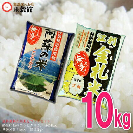 無洗米 10kg 九州＆東北コラボセット 特別栽培米米 無洗米 5kg×2 送料無料
