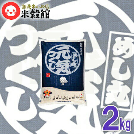 米 2kg 福岡県産「元気つくし」2kg×1小分け 金のめし