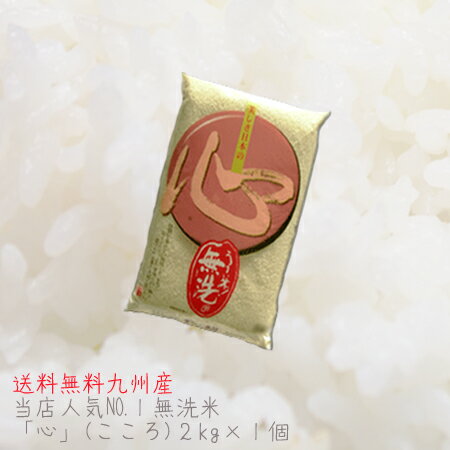 無洗米 2kg 九州産 米 心（こころ） おためし無洗米小分け レターパック 送料無...