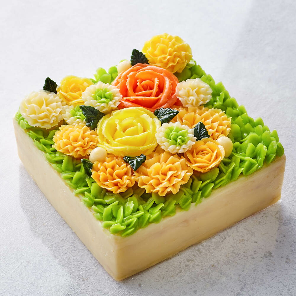 お花のケーキ 【ガトー・オ・ブーケ 10番】父の日 七夕 お中元 暑中見舞い フラワーケーキ 洋菓子 バターケーキ beillevaire バタークリーム 花ケーキ お誕生日ケーキ バースデーケーキ 冷凍 高級 お菓子 おしゃれ かわいい インスタ映え お取り寄せスイーツ 贈り物 ギフト