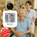 2025最新【高齢者向け・福祉施設向け】【JIS準拠】携帯用 熱中症指数計 黒球式 熱中症指数計 WBGT測定器 熱中症対策 屋内外対応 【WBGT(暑さ指数)測定義務化】温湿度計 時計表示 アラーム機能 RABLISS 小型 カラビナ付き 壁掛け 熱中症対策グッズ 屋内 屋外用 アラーム