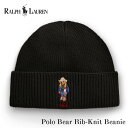 ポロ ラルフローレン ポロベア ニットキャップ ニット帽 PC1031 ブラック 黒 POLO RALPH LAUREN ラルフ Polo Bear ベアー Polo ベア くま テディベア キャップ 帽子 ビーニー ブランド 人気 メンズ レディース ユニセックス 男女兼用 ギフト プレゼント クリスマス