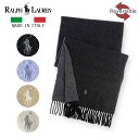 ポロ ラルフローレン レディース ウール マフラー リバーシブル WC0083 ブラック 黒 POLO RALPH LAUREN WOMEN 女性 ラルフ ロング 大判 イタリア製 ショール スカーフ ブランド シンプル 人気 カジュアル ビジネス 通勤 通学 ギフト プレゼント