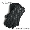 ポロ ラルフローレン メンズ 手袋 シープスキン レザー キルティング PG0200 POLO RALPH LAUREN ラルフ 羊革 革 本革 ブラック 黒 ...