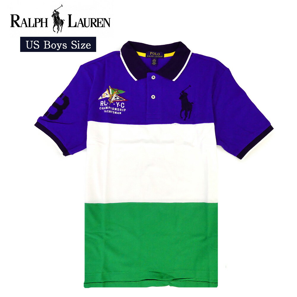 ポロ ラルフローレン ボーイズ ポロシャツ ビッグポニー フラッグ 刺繍 半袖 ポロ 323738506 POLO RALHLAUREN ポロラルフローレン ラルフ 鹿の子 メンズ レディース 男女兼用 ユニセックス ゴルフ テニス スポーツ ギフト プレゼント