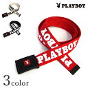 プレイボーイ PLAYBOY プリント ロング GI ベルト J745 白 ホワイト 白 ホワイト ガチャベルト カジュアルベルト ユニセックス 男女兼用 メン...