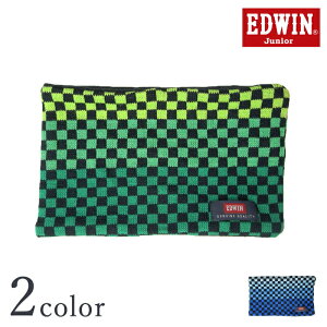 EDWIN エドウィン ジュニア キッズ 単色 グラデーション チェック ネックウォーマー フリース EN033【Y-0288】 EDWIN Junior 裏起毛 子供用 子ども こども ジュニア 男の子 ギフト バレンタイン プレゼント 冬 防寒