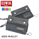 EDWIN エドウィン キッズ 財布 P1109 ブラック ネイビー 男の子 子供 子供用 パスケース 小銭入れ ネックストラップ ひも付き ロゴ カモフラ カモ柄 迷彩 小学生 中学生 男子 男児 ウォレット こども さいふ 修学旅行 プレゼント ギフト