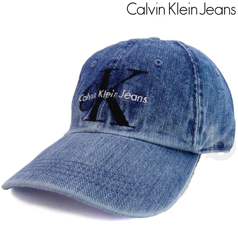 【カルバンクライン　キャップ　41VH900 250】【ip-0274】　STONE WASH　CKJ LOGO DENIM HAT　CK　男女兼用　メンズ　レディース　ユニセックス　男性　女性　日よけ　Calvin Klein jeans　プレゼント ギフト　ブランド