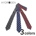 HYDROGEN ハイドロゲン ネクタイ イタリア製 2R 35243 ストライプ 総柄 ブラック ネイビー レッド メンズ レディース ナロータイ シルク ブ...