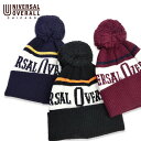 UNIVERSAL OVERALL ユニバーサルオーバーオール ハイゲージ ニットキャップ DW1275 ワイン ネイビー ブラック メンズ レディース ユニセックス 男性 女性 男女兼用 ニット帽 帽子 ワッチ キャップ ロゴ カジュアル 防寒 プレゼント ギフト