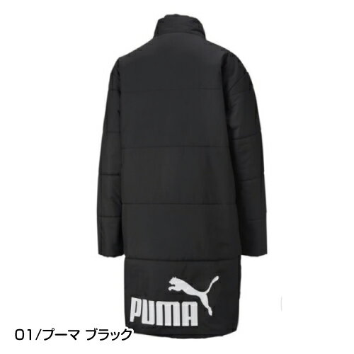 レディース スポー ウェア ダウンジャケット プーマ PUMA ロング パデッドコートブラック W21 585092 S〜XL