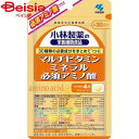 ■メーカー名：小林製薬日々の健康のベースとなる13種類のビタミン、9種類のミネラルに8種類の必須アミノ酸をプラスした、1粒に30種の必要成分を配合したベースサプリメントです。■内容量：120粒■原材料：粉末還元麦芽糖、モリブデン酵母、ゼラチン(ショ糖含有)、ビタミンE含有植物油、黒胡椒エキス、デキストリン、クロム酵母、セレン酵母、マンガン酵母、未焼成カルシウム、酸化マグネシウム、結晶セルロース、ビタミンC、L-リジン塩酸塩、L-ロイシン、L-フェニルアラニン、L-バリン、L-トレオニン、L-イソロイシン、クエン酸第一鉄ナトリウム、L-メチオニン、グルコン酸亜鉛、微粒酸化ケイ素、ステアリン酸カルシウム、ナイアシン、L-トリプトファン、シェラック、加工デンプン、パントテン酸カルシウム、メチルヘスペリジン、デュナリエラカロテン、アラビアガム、グルコン酸銅、ビタミンB6、ビタミンB2、ビタミンB1、葉酸、ビオチン、ビタミンK、ビタミンD、ビタミンB12■栄養成分：4粒あたり　エネルギー：3.0kcal、たんぱく質：0.25g、脂質：0.036g、炭水化物：0.43g、食塩相当量：0.0018-0.07g、VB1：1.0mg、VB2：1.12mg、ナイアシン：11mg、VB6：1.0mg、葉酸：200μg、VB12：2.0μg、ビオチン：30μg、パントテン酸：6.0mg、VC：80mg、VD：2.4μg、VE：7.6mg、VK：6.4μg、Ca：210mg、鉄：2.52mg、Mg：75mg、銅：0.2mg、マンガン：0.0018-0.072mg、セレン：7.6μg、亜鉛：2.0mg、クロム：8μg、モリブデン：1.1-11.2μg、β-カロテン：1075μg、バリン：33mg、ロイシン：61.5mg、イソロイシン：27mg、トレオニン：31.5mg、メチオニン：24mg、フェニルアラニン：58.5mg、トリプトファン：10.5mg、リジン：54mg、メチルヘスペリジン：5.0mg※予告なくパッケージ、商品名、産地等が変更になる場合がございます。予めご了承ください。