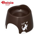 伊勢藤 猫用フードボウルすべり止め付きチョコブラウン(1個入) ×4個