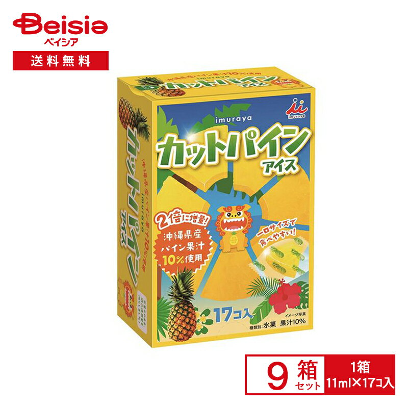 井村屋 BOXカットパインアイス （11ml×17）×9個 |まとめ買い 業務用 アイス 送料無料