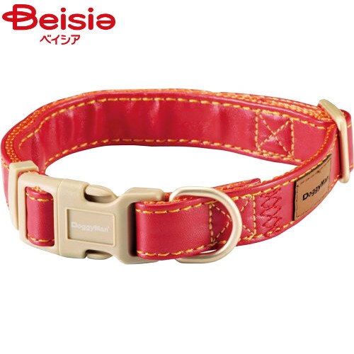 ドギーマンハヤシ Doggy's Tailor いぬのくびわMレザーレッド ペット
