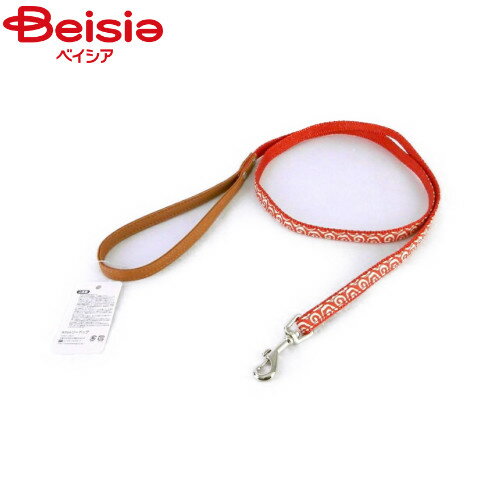 リードッグ 唐草リードSS-レッド ペット | 犬 リード 唐草 SS レッド 小型犬 ペット用品 散歩 和柄