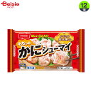 ■メーカー名：ニッスイかにの風味豊かなシューマイです■内容量：12個（156g）×12個■原材料：たまねぎ（輸入又は国産）、えそすり身、豚脂、かに、粒状・繊維状植物性たん白、砂糖、食塩、かにエキス、香辛料、植物油脂、粉末卵白、えびエキス、皮（小麦粉、大豆粉、粉末状植物性たん白）／加工でん粉、調味料（アミノ酸等）、炭酸Ca、トレハロース、紅麹色素、（一部にえび・かに・小麦・卵・大豆・豚肉を含む）■栄養成分：1個(13g)当たり 熱量(kcal)22 、たんぱく質(g)0.9、 脂質(g)1.0、 炭水化物(g)2.2、 食塩相当量(g)0.2、 糖質(g)2.0、 食物繊維(g)0.2■アレルギー表示情報：えび・かに・小麦・卵・大豆・豚肉■原産国：日本【ご注意（免責事項）＞ 必ずお読み下さい】正しい商品情報をお届けするようつとめておりますが、メーカーが告知なしに成分を変更することがごくまれにあります。したがって実際お届けの商品とサイト上の表記が異なる場合がありますので、ご使用前には必ずお届けの商品ラベルや注意書きをご確認ください。実際にお届けする商品とパッケージ等が異なる場合がございますので、あらかじめご了承ください。【ご注文時の注意事項】・こちらの商品はご注文日から5〜7営業日（土日祝除く）程度でお届け予定です。・こちらの商品は佐川急便の飛脚クール便（冷凍）にてお届けいたします。・冷凍・冷蔵・常温をまたいでご購入された場合は、温度帯別に発送いたします。また、同じ温度帯で複数個商品をご購入された場合でも、点数により別配送となる場合がございます。・こちらの商品は配送の関係で離島など一部地域へのお届けを承っておりません。ご注文いただいた場合キャンセルとさせていただきますので、何卒ご了承いただきますようお願いいたします。なお、お届けできない地域は下記のリンクよりご確認いただけます。【クール便にて配送できない地域】・お手元に届いた時点で解凍状態に問題等あった場合は、到着後3日以内にまずは当社までご連絡をお願いいたします。