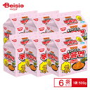 日清焼そば ポックンミョン 韓国風甘辛カルボ 500g(100g×5食入)×6個 ケース販売 まとめ買い