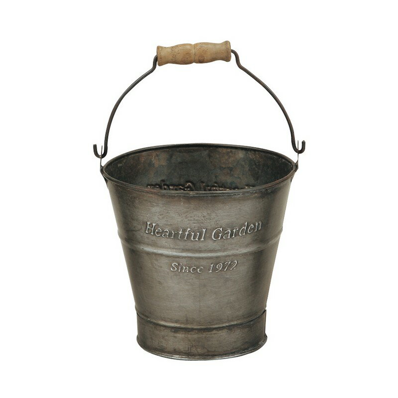グリーンハウス アンティーク風ブリキポットM 2363−Bテツキラウンド 園芸用品 家庭園芸 プラ鉢 ブリキ