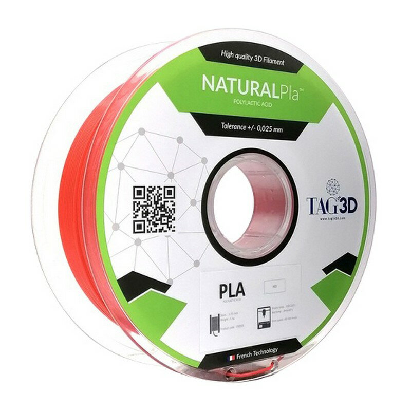 TAGin3D ナチュラルPLAフィラメント PLA NAT−1．75RD 梱包 保安 補修用品 工場 店舗用機器 3Dプリンター用フィラメント