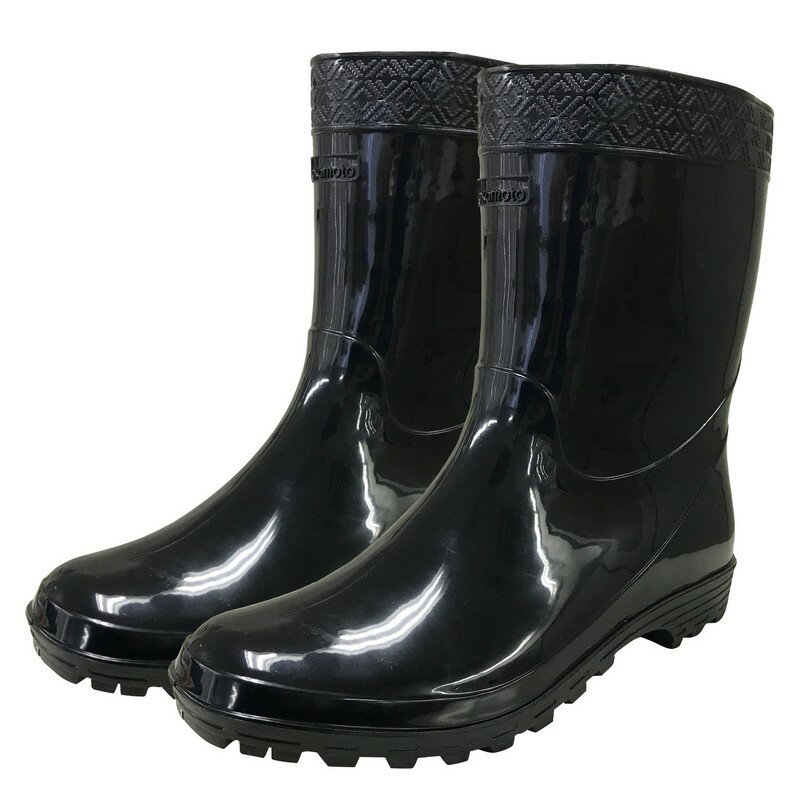 オカモト PVCブーツ オカモトキング BLACK 25．0cm ワークサポート 安全用品 長靴 レインシューズ