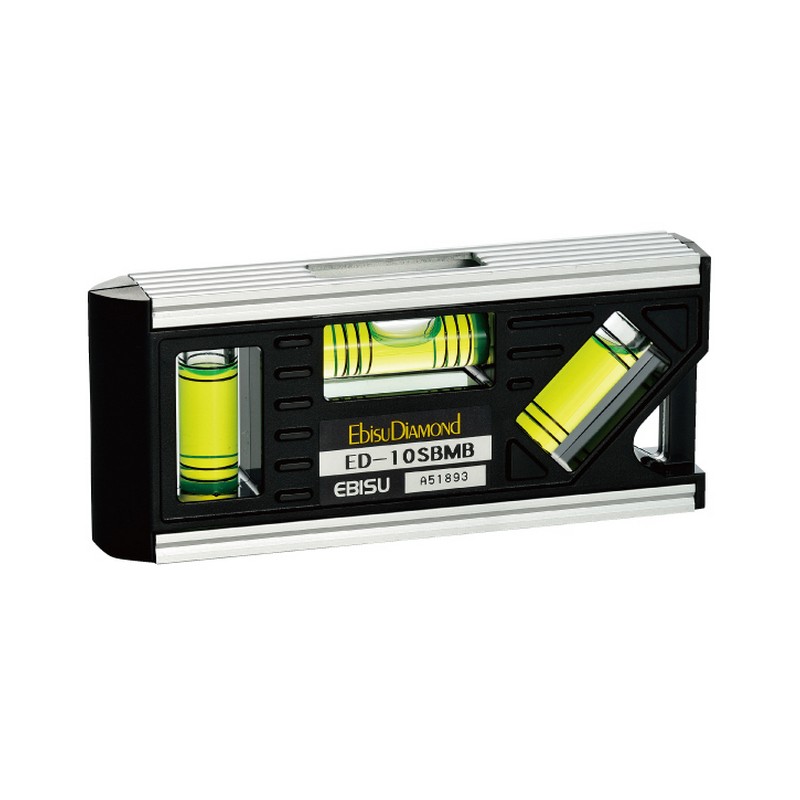 エビス 設備レベル ブラック ED−10SBMB 大工道具 測定具 小型 多用途レベル
