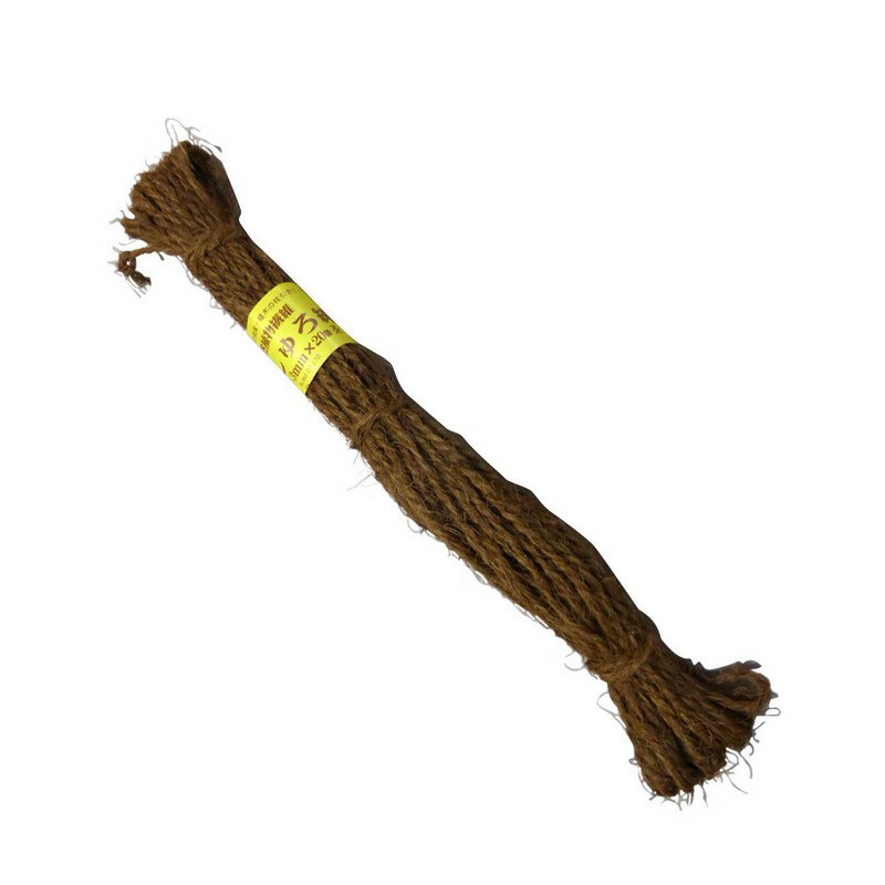 エルモ しゅろ縄3mm×20m チャ 園芸用品 園芸農業資材 アルミ線 シュロ縄