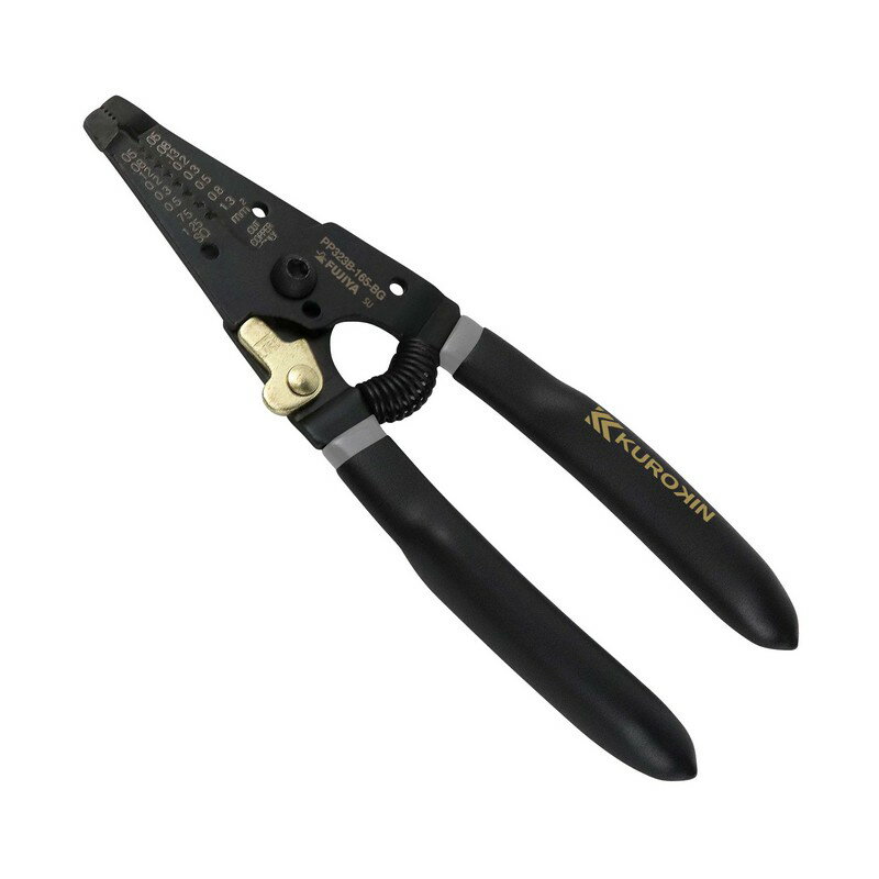 フジ矢 ワイヤーストリッパB型 黒金 PP323B−165−BG 作業工具 電設工具 ワイヤーストリッパ