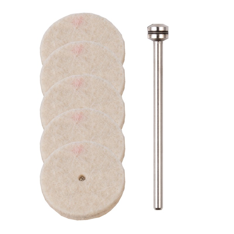 プロクソン 純毛バフ 5枚（シャフト付） No．26798 電動工具 ホビーツール プロクソン製品