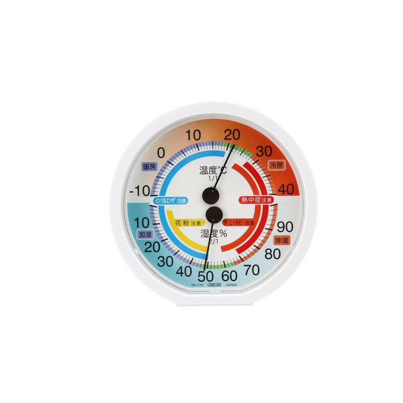 CRECER 温湿度計 室内用 TR−170W 大工道具 測定具 温度計 環境測定器