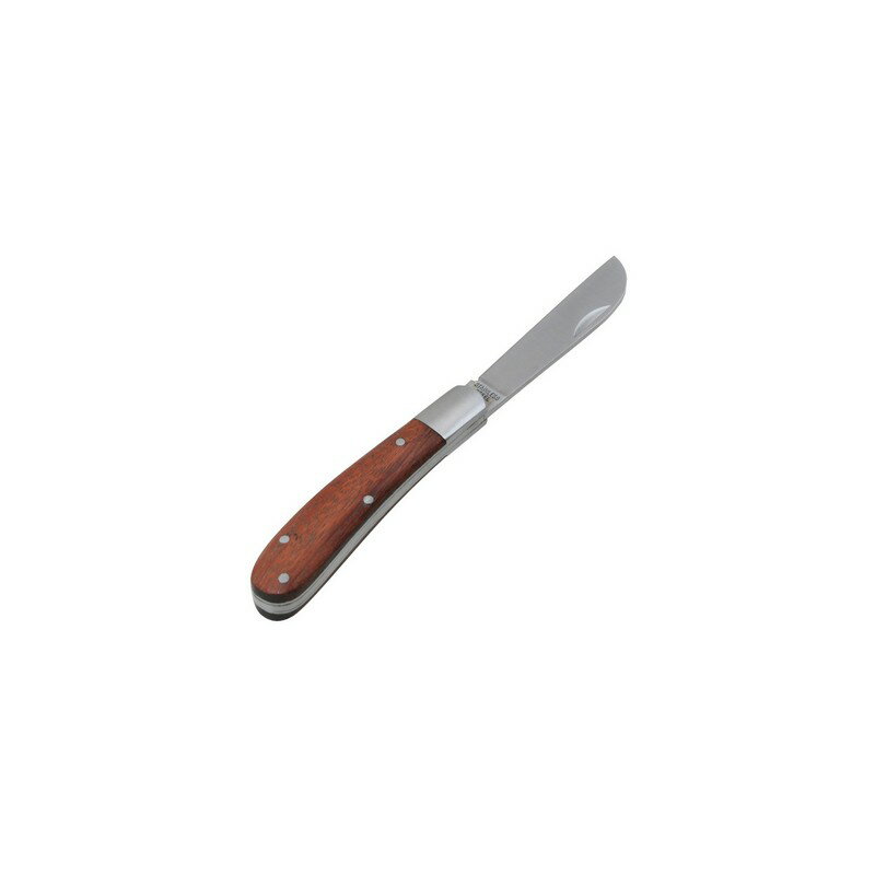 商品情報説明花・小枝切りに最適なナイフです。用途花用ナイフ。機能小枝切り・花切り用です。ステンレス製刃ですので、錆びに強く手入れが簡単です。折り畳みなので、持ち運びや保管に便利です。仕様●全長(折り畳み時)：約175mm(100mm)。●刃長：約70mm。●重量：60g。材質等●刃部：刃物鋼。●柄部：木。付属品・部品など注意・ご案内本来の用途以外には使用しないで下さい。使用前には本体あるいは部品にがたつき・緩みが無いことを確認してください。使用の際には保護めがね・手袋などを着用してください。使用後は汚れを取り、子供の手の届かない安全な場所に保管してください。【ご注意（免責事項）＞ 必ずお読み下さい】商品情報には注意を払っておりますが、メーカー都合により予告なくパッケージ、商品名、容量、産地等が変更になる場合がございます。予めご了承ください。