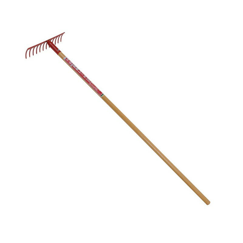 千吉 長柄レーキ 12本爪 1350MMエ 園芸道具 土農具 レーキ