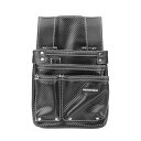 SK11 カーボンレザー釘袋 SK−CLKブラック 収納用品 腰袋サック 釘袋(4)