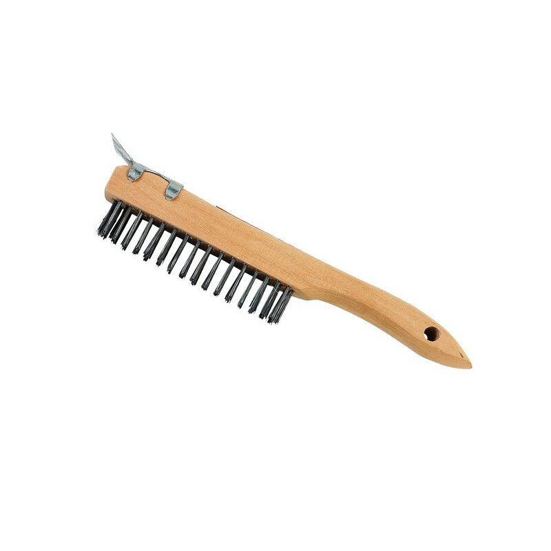 SK11 S付木柄ワイヤーブラシ NO.54 ケン−4 大工道具 砥石 ペーパー ワイヤーブラシ類