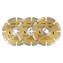 E-Value ダイヤモンドカッター3枚組 EDW-105S-3 先端工具 ジスク 両頭アクセサリ ダイヤカッター コンクリート