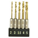E−Value ショートチタン鉄工ドリルS ESTDT−5HEX 先端工具 鉄工アクセサリ 六角軸ドリル セット