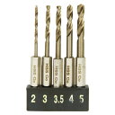 E−Value ショートステンレスドリルS ESSD−5HEX 先端工具 鉄工アクセサリ 六角軸ドリル セット
