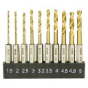 E−Value ショートチタン鉄工ドリルS ESTDT−10HEX 先端工具 鉄工アクセサリ 六角軸ドリル セット