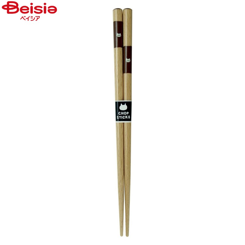 漆器 ナカノ 若狭塗箸 Cat face 18cm（1膳入）×2個